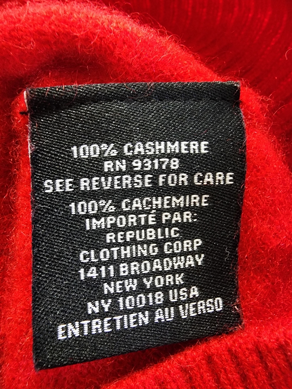 House of Harlow 1960 100% Cashmere Red Cropped Polo Sweater XS - Picture 8 of 9
